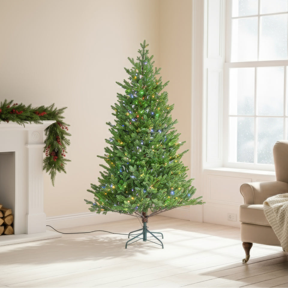 8ft Courcheval Fir Pre-Lit Christmas Tree