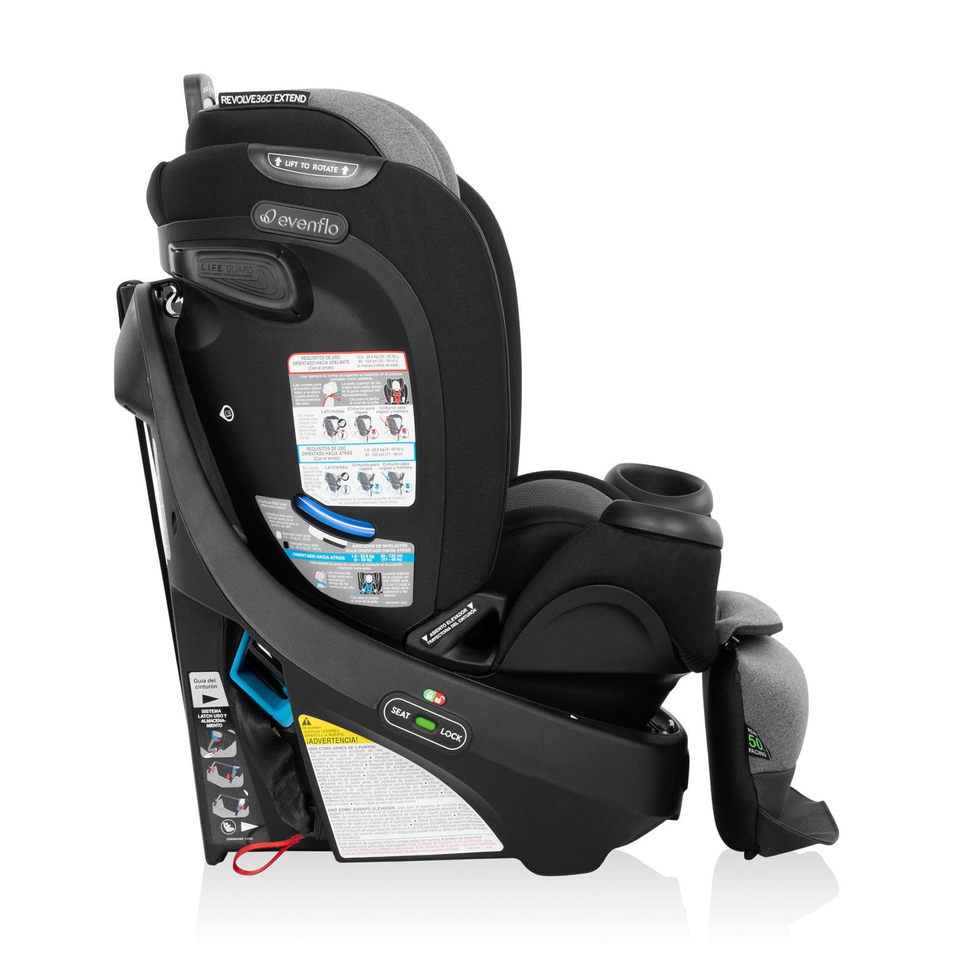 Revolve360 Extend All-in-One Rotational Car Seat with SensorSafe