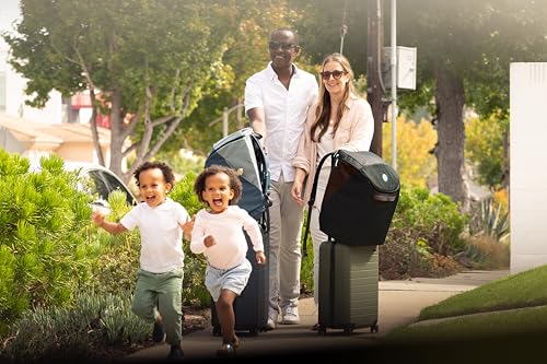 WAYB Pico Travel Car Seat with Premium Carrying Bag- Lightweight, Portable, Foldable - Perfect for Airplanes, Rideshares, and Road Trips - Forward Facing for Kids 22-50 lbs. and 30-45"