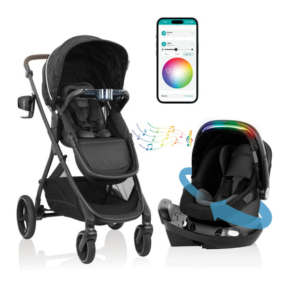 Shyft Intuiti+ Travel System featuring Revolve180 LiteMax NXT with SensorySoothe