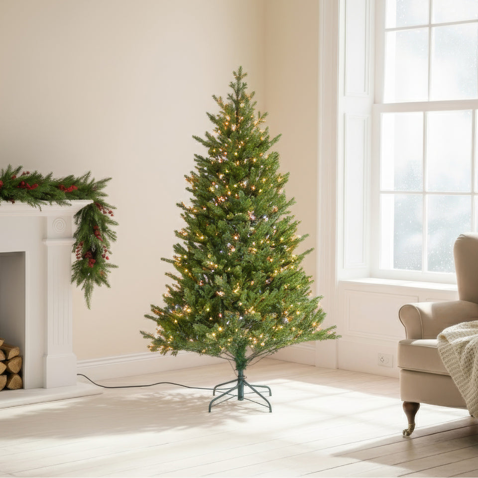 8ft Courcheval Fir Pre-Lit Christmas Tree