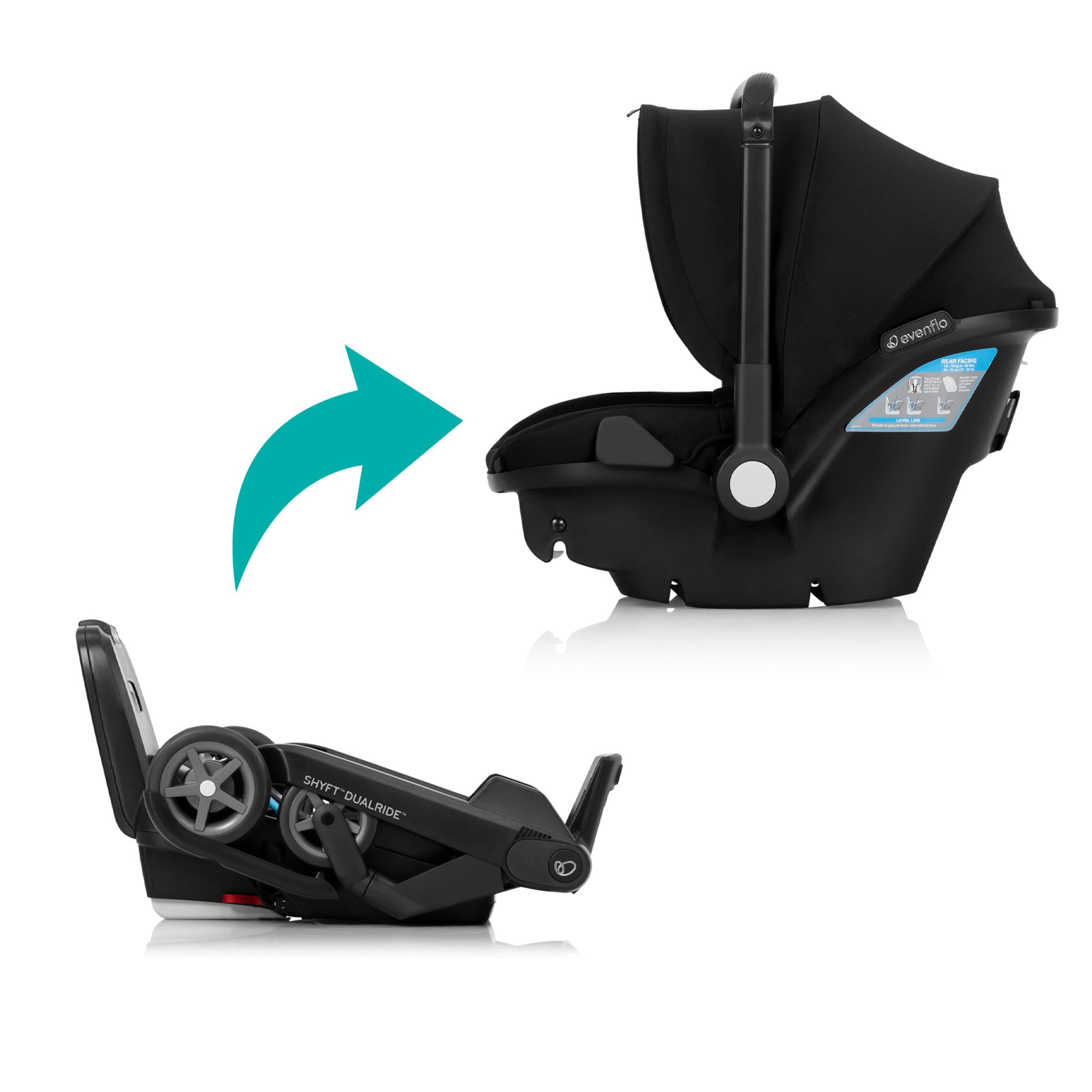 Shyft DualRide Infant Car Seat and Stroller Combo