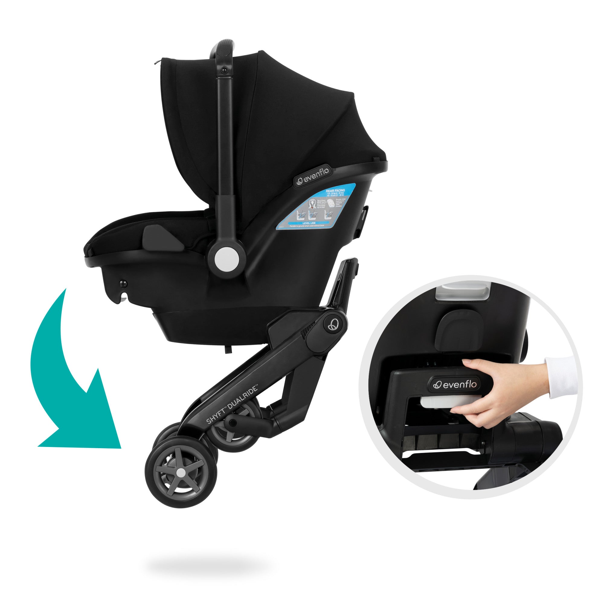 Shyft DualRide Infant Car Seat and Stroller Combo